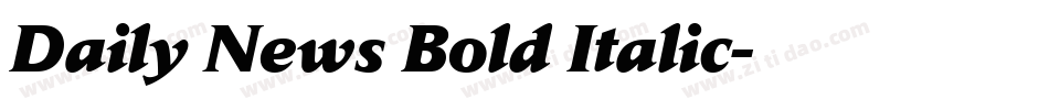 Daily News Bold Italic字体转换